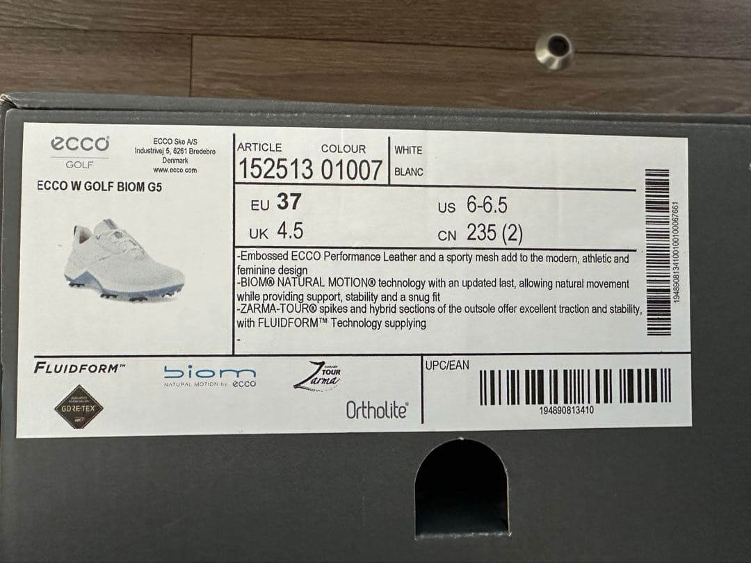 ECCOエコー☆ゴアテックスソフトスパイクゴルフシューズ BIOM G5☆37