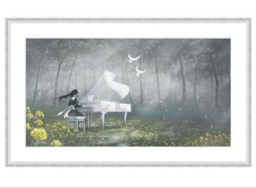 ジークレ版画「メモリーズ」 Innocent Grey Flowers杉菜水姫