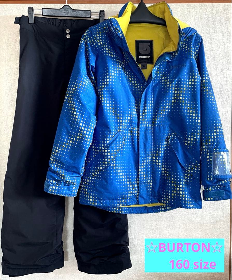 Burton スノーボードウェア・スキーウェアXL(160)青/黄