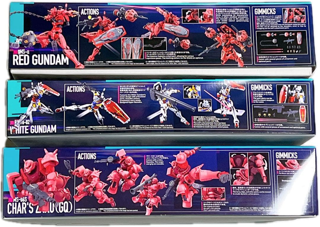 HG　白いガンダム　赤いガンダム　シャア専用ザク