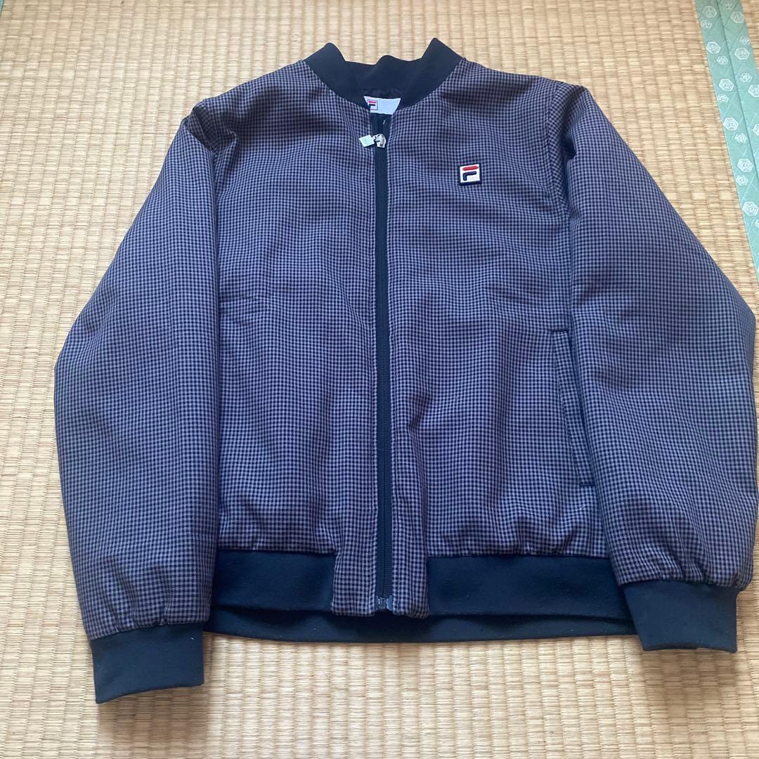 FILA ネイビー・チェック柄ジャケット XLサイズ