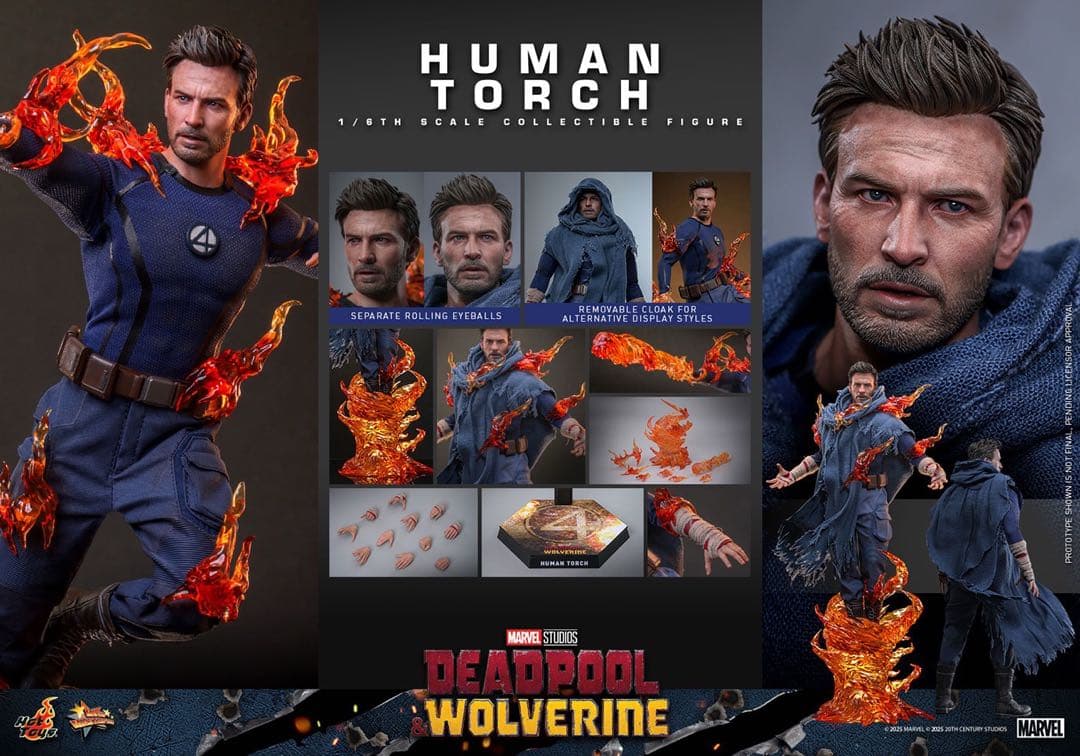 ホットトイズMMS789デッドプール ヒューマン・トーチHuman Torch