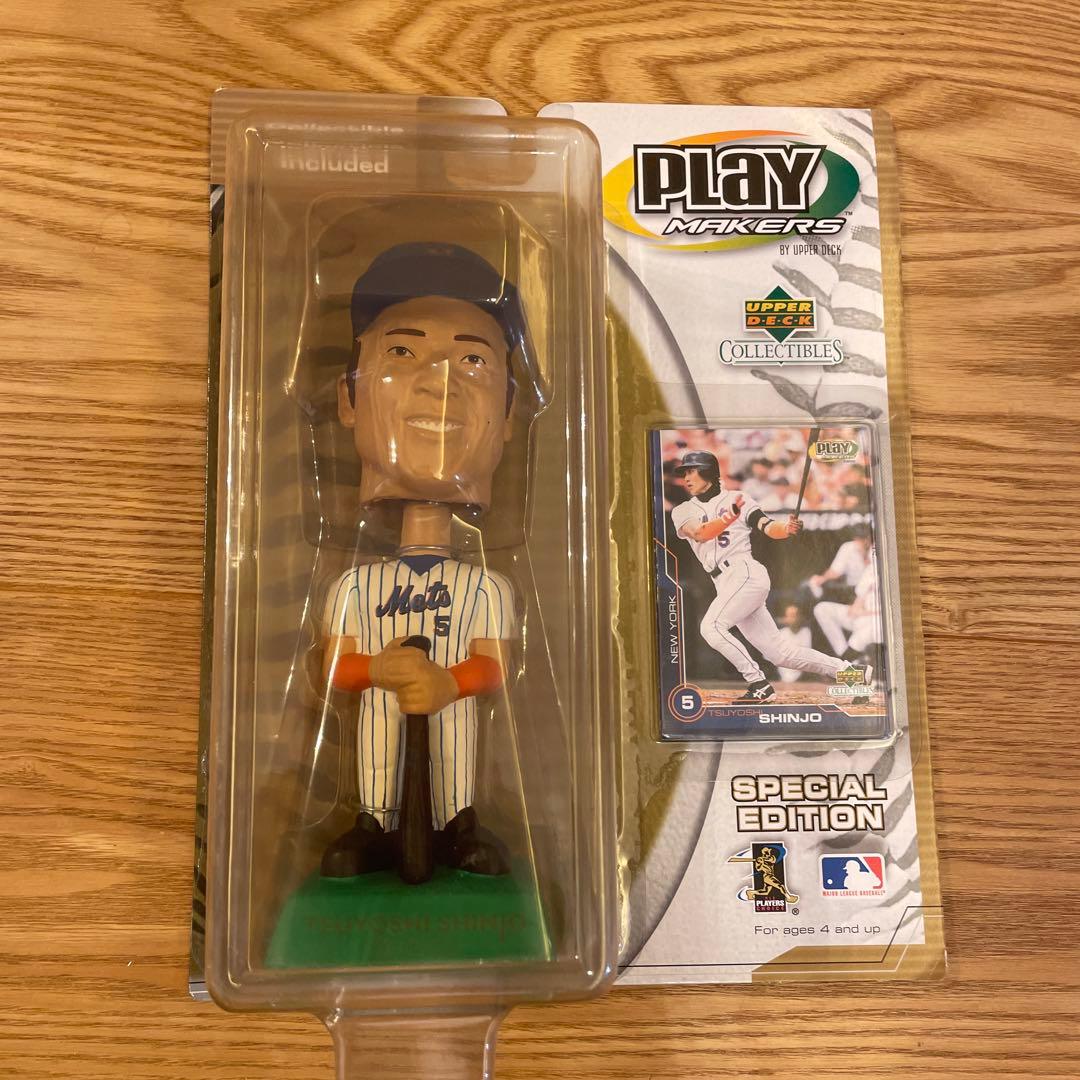 新庄剛　Tsuyoshi Shinjo ボブルヘッド + カードセット　メッツ