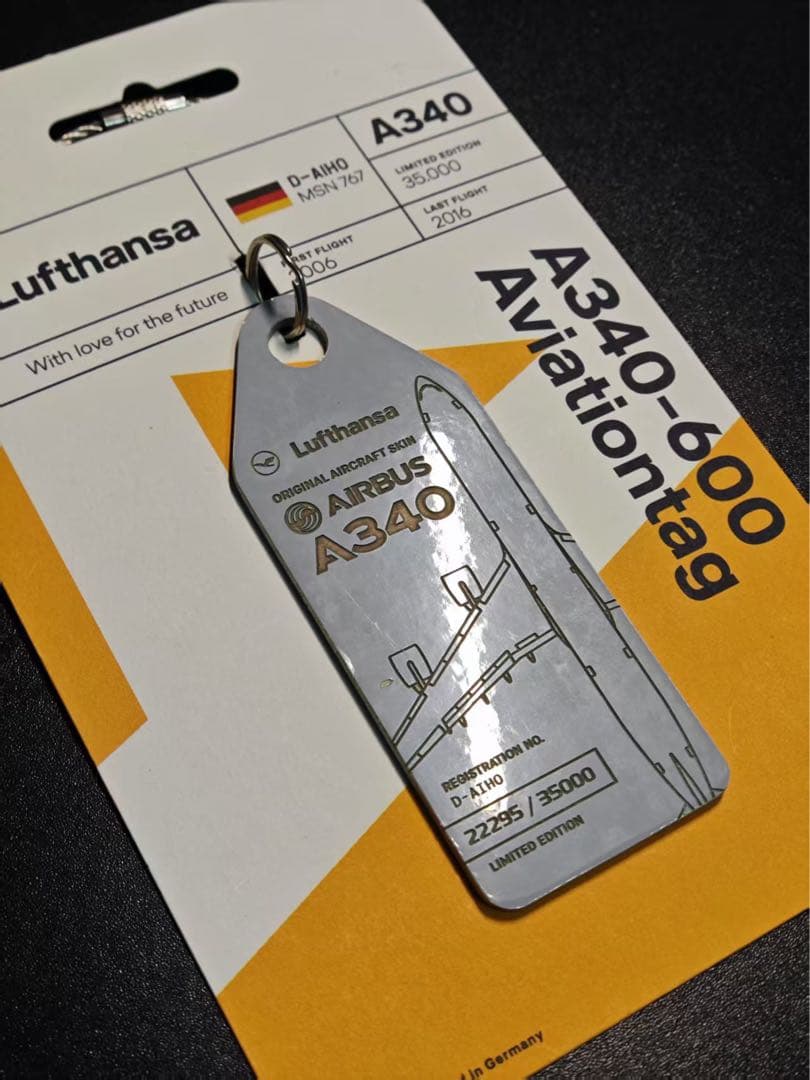 LH ルフトハンザ航空Aviationtag A340-600 灰色