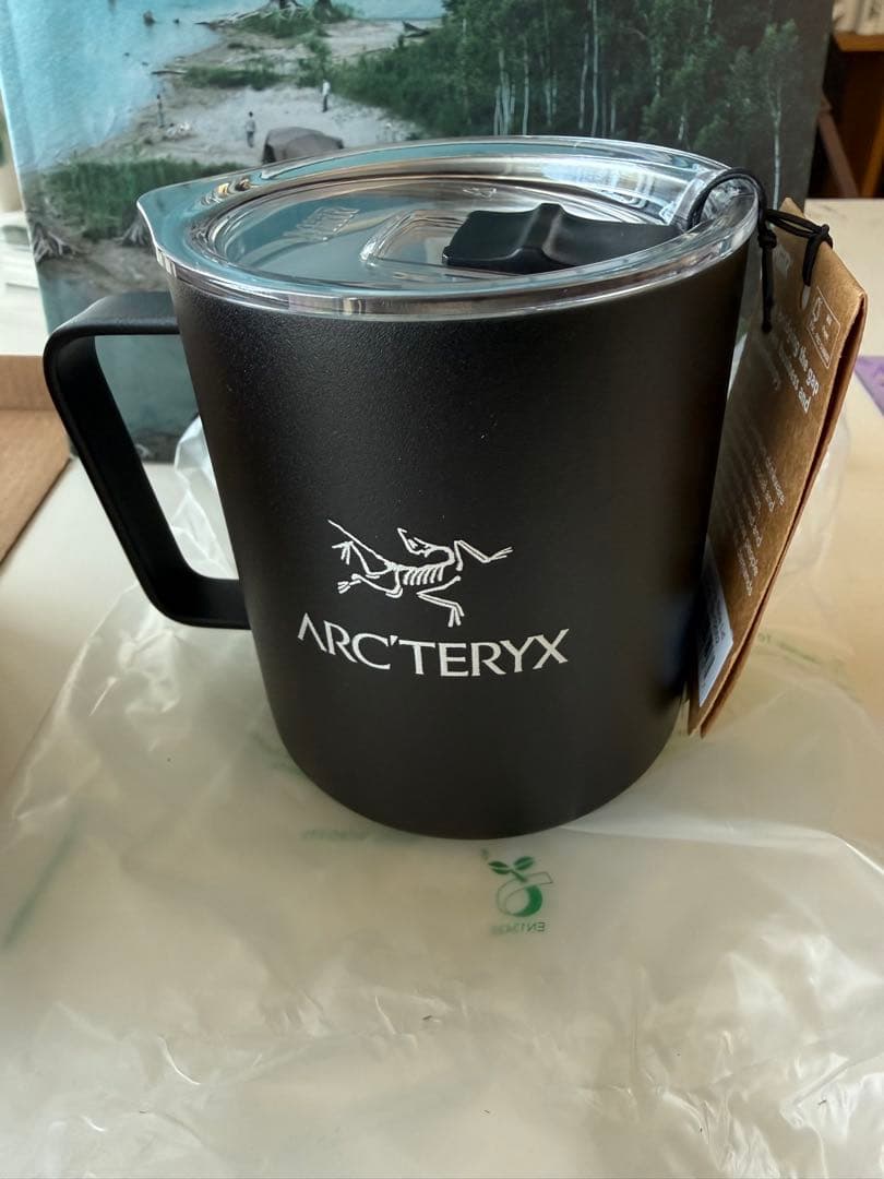 新品　ARC'TERYX ブラックマグカップ 12oz/354mL