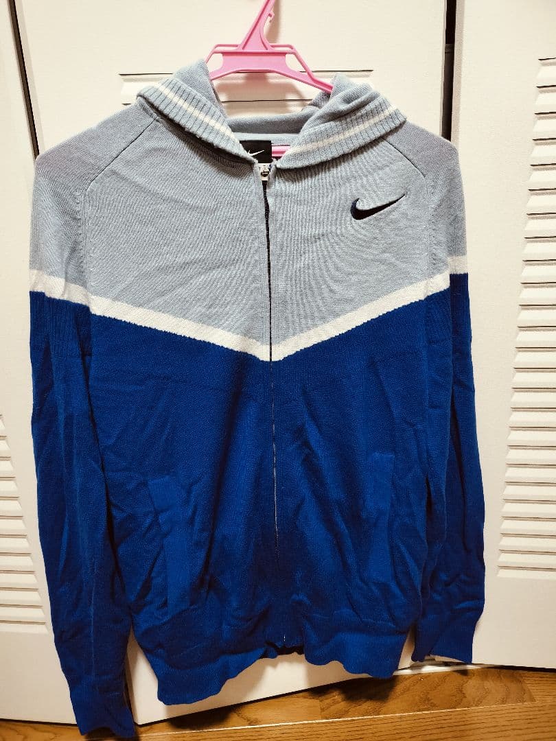Nike フルジップフーディ 青/グレー　フェデラー