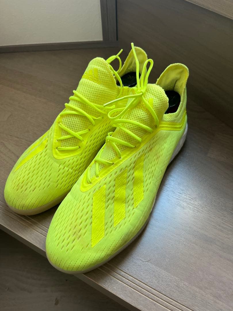 adidas 蛍光イエロー エックス　ランニングシューズ　限定品