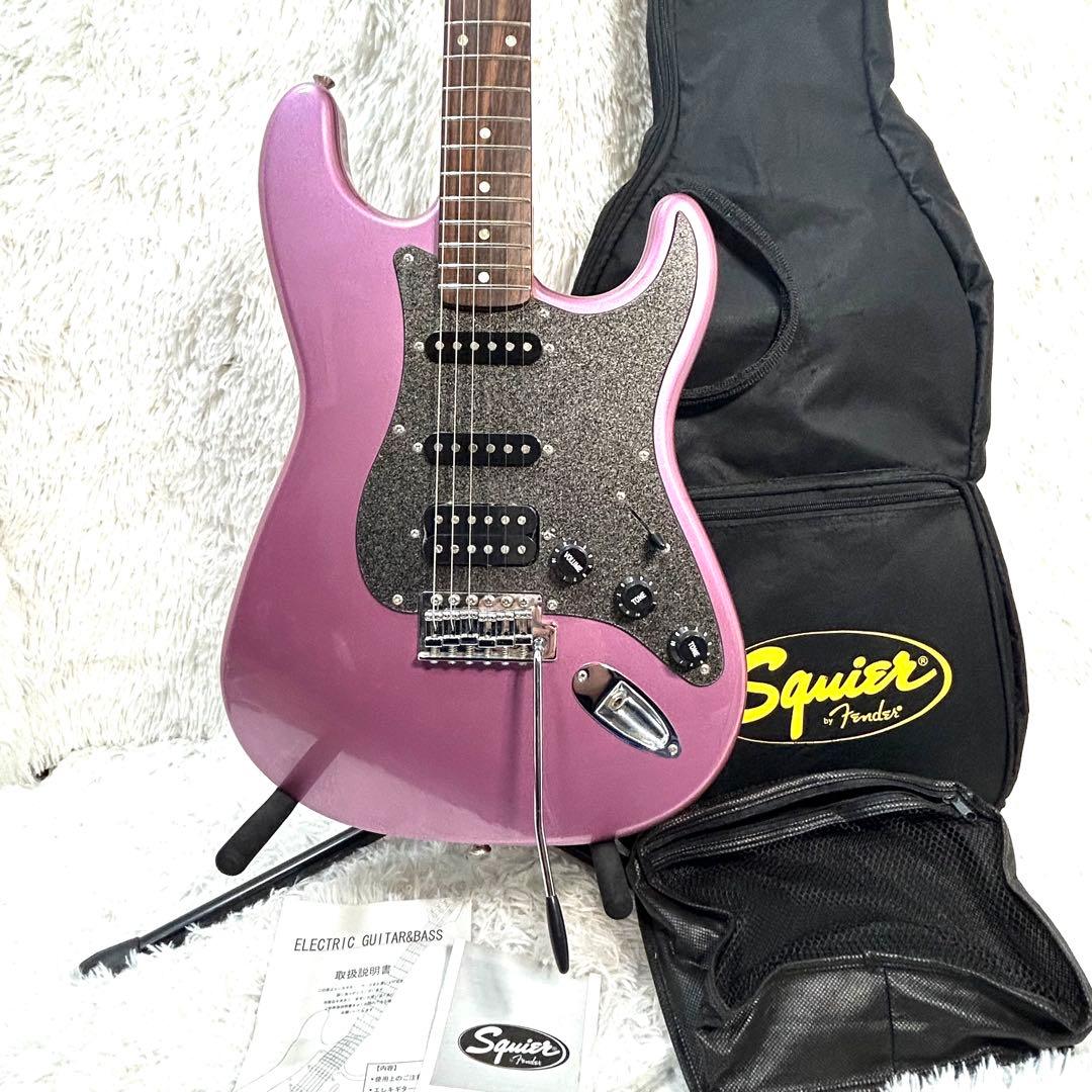 【美品レアカラー】Squier Fenderストラト バーガンディミスト