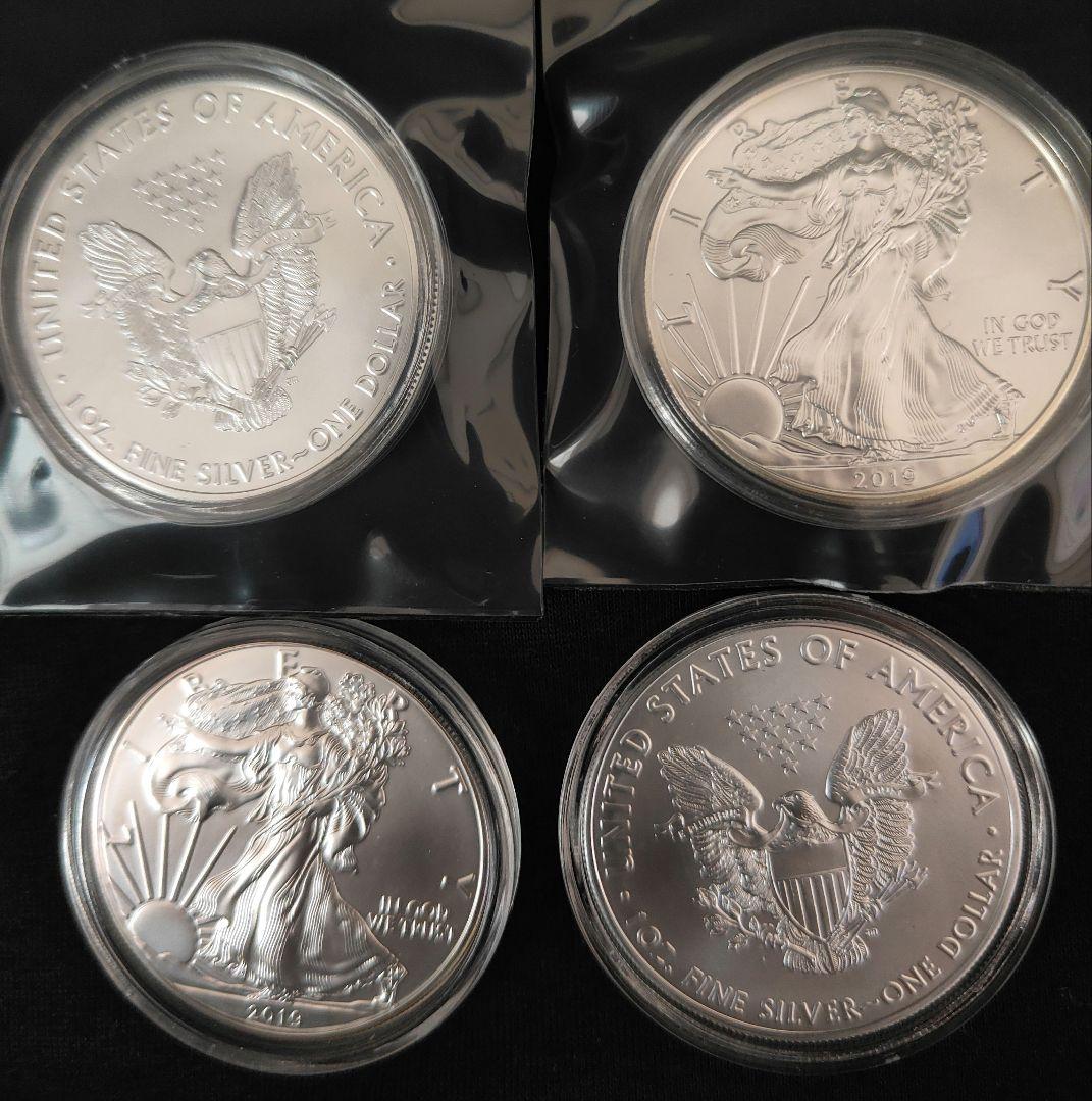 2019 アメリカ合衆国リバティ銀貨 1オンスの純銀製 4枚