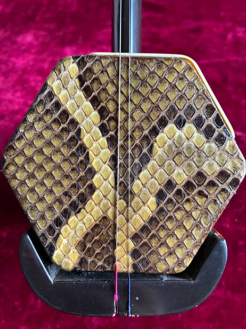 二胡★中古品★錦蛇本皮★完全手入れ★音など確認済み