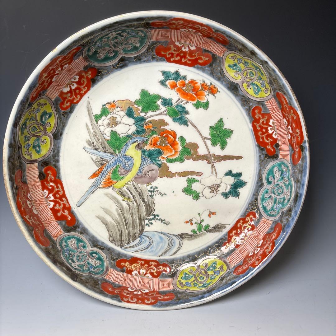 古伊万里　色絵　花鳥文　鉢　明治時代