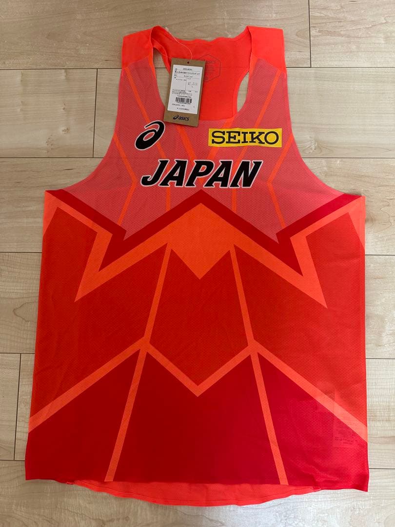 アシックス　陸上　日本代表　タンクトップ　シングレット　Ｌ