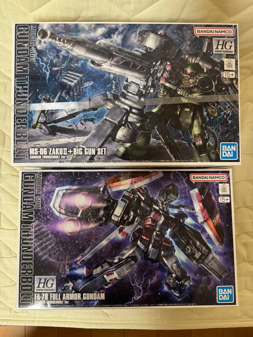 HG ZAKU II + BIG GUN SET 、フルアーマーガンダム