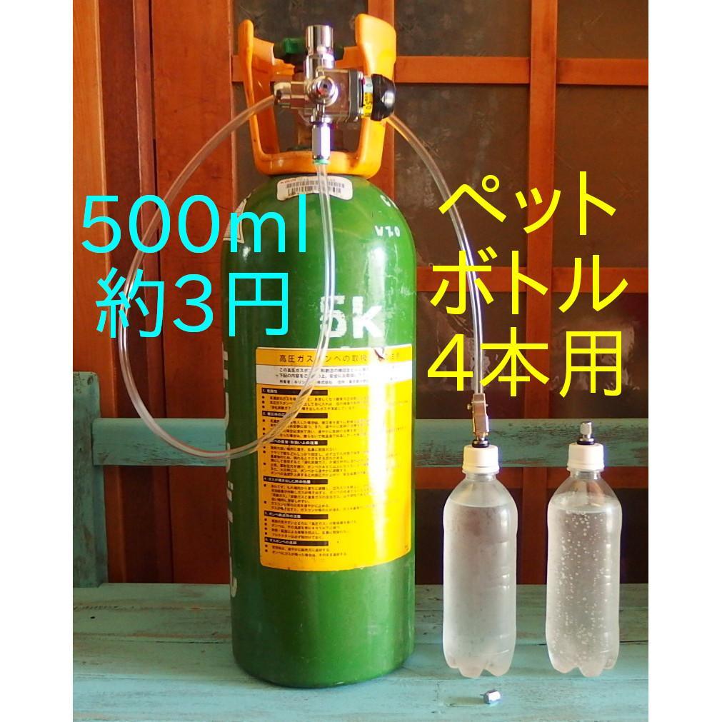 炭酸水メーカー 自作キット(減圧弁&ホース&キャップ4個)
