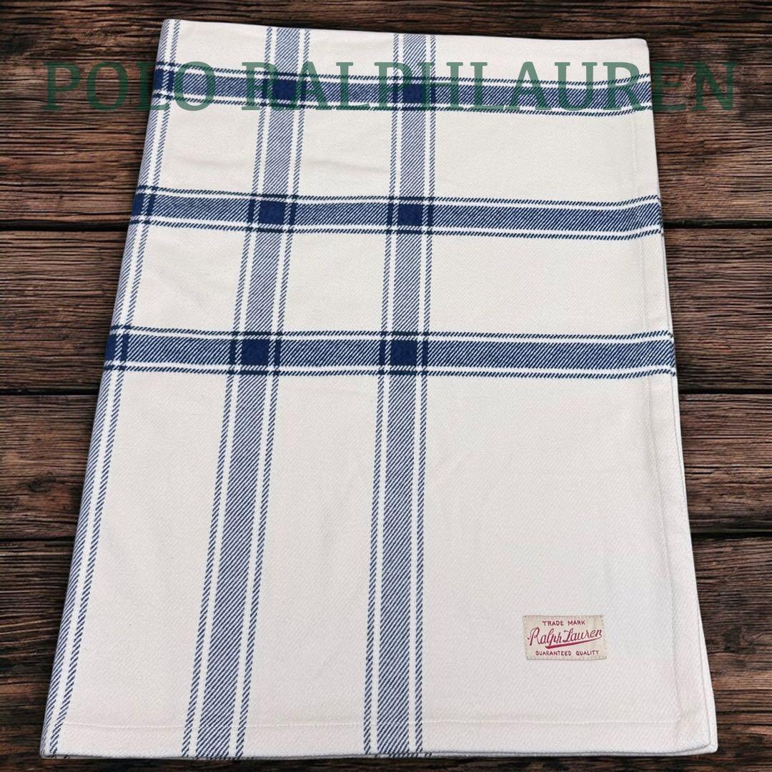 RALPHLAUREN ラルフローレン ハーフ ブランケット コットン100%