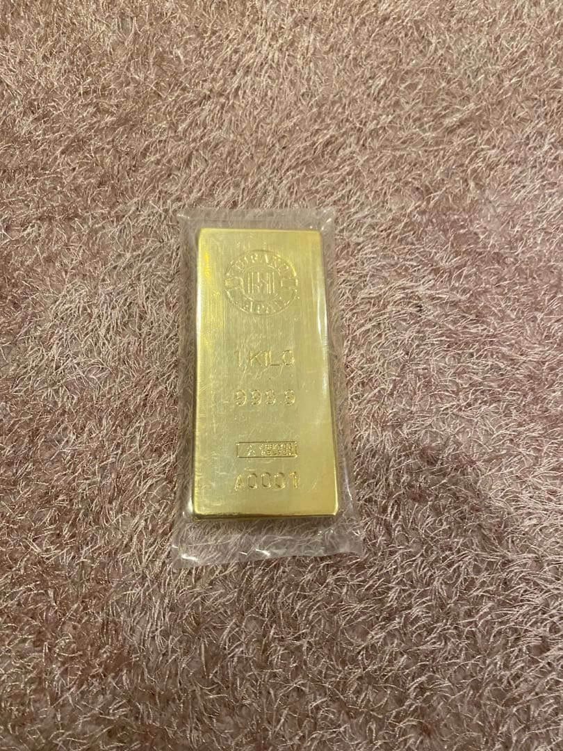 HIRAKO JAPAN 金インゴット風　1kgサイズ／展示用