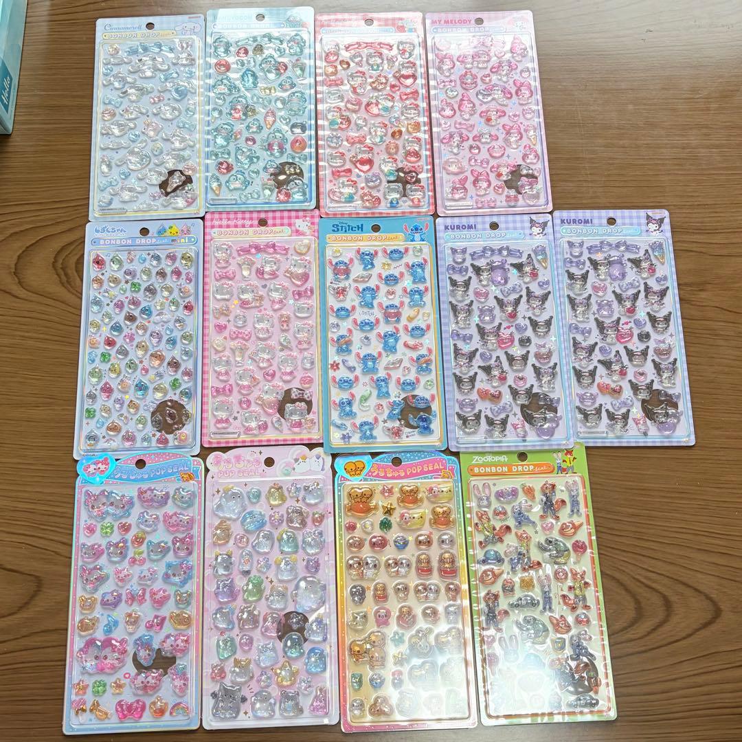 【正規品】ボンボンドロップシール サンリオ ズートピアなど13枚セットまとめ売り