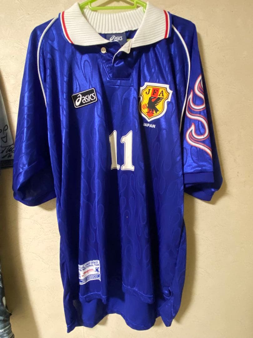 アシックス 日本代表 ユニフォーム フランスW杯 炎モデル 三浦知良 カズ 11