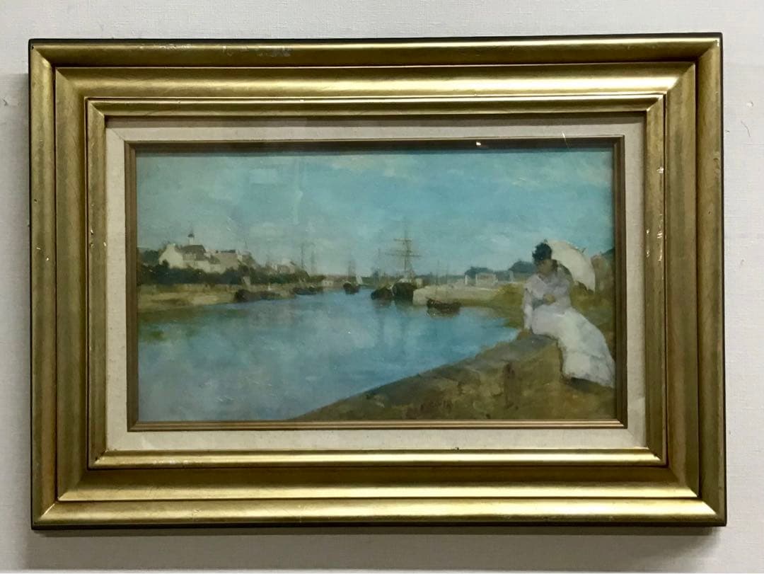 管55☆絵画☆ベルト・モリゾ☆ロリアンの港☆複製画