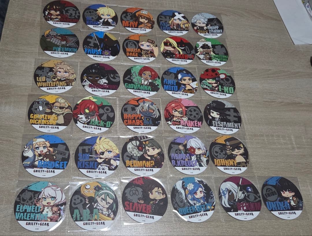 Guilty Gear キャラクター コースターセット 31個全種類フルセット