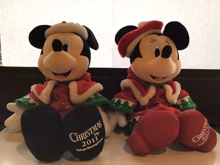 ディズニー　クリスマス　ぬいぐるみ　2体　2011年