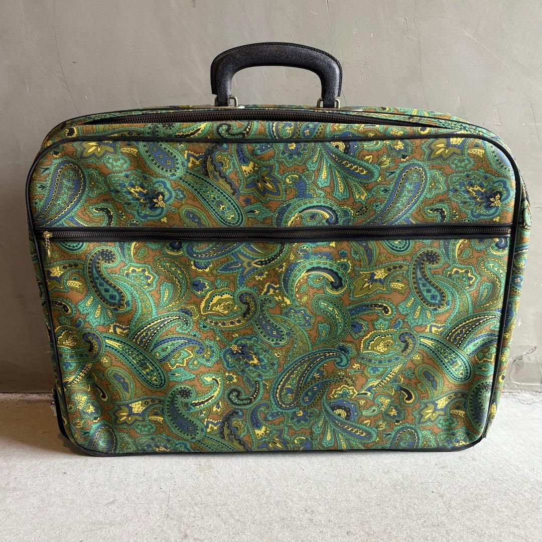 【1970s Japan vintage】ペイズリー トラベルバッグ カバン