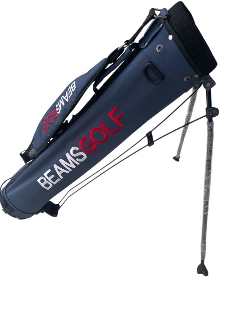 希少BEAMS GOLF スタンドバッグ ネイビー カバー付き