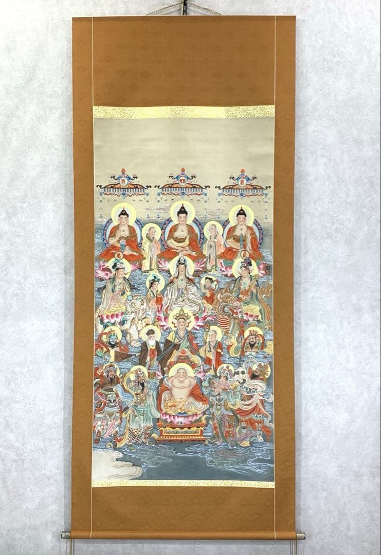 掛軸 金堂佛像 木箱 仏事 行事