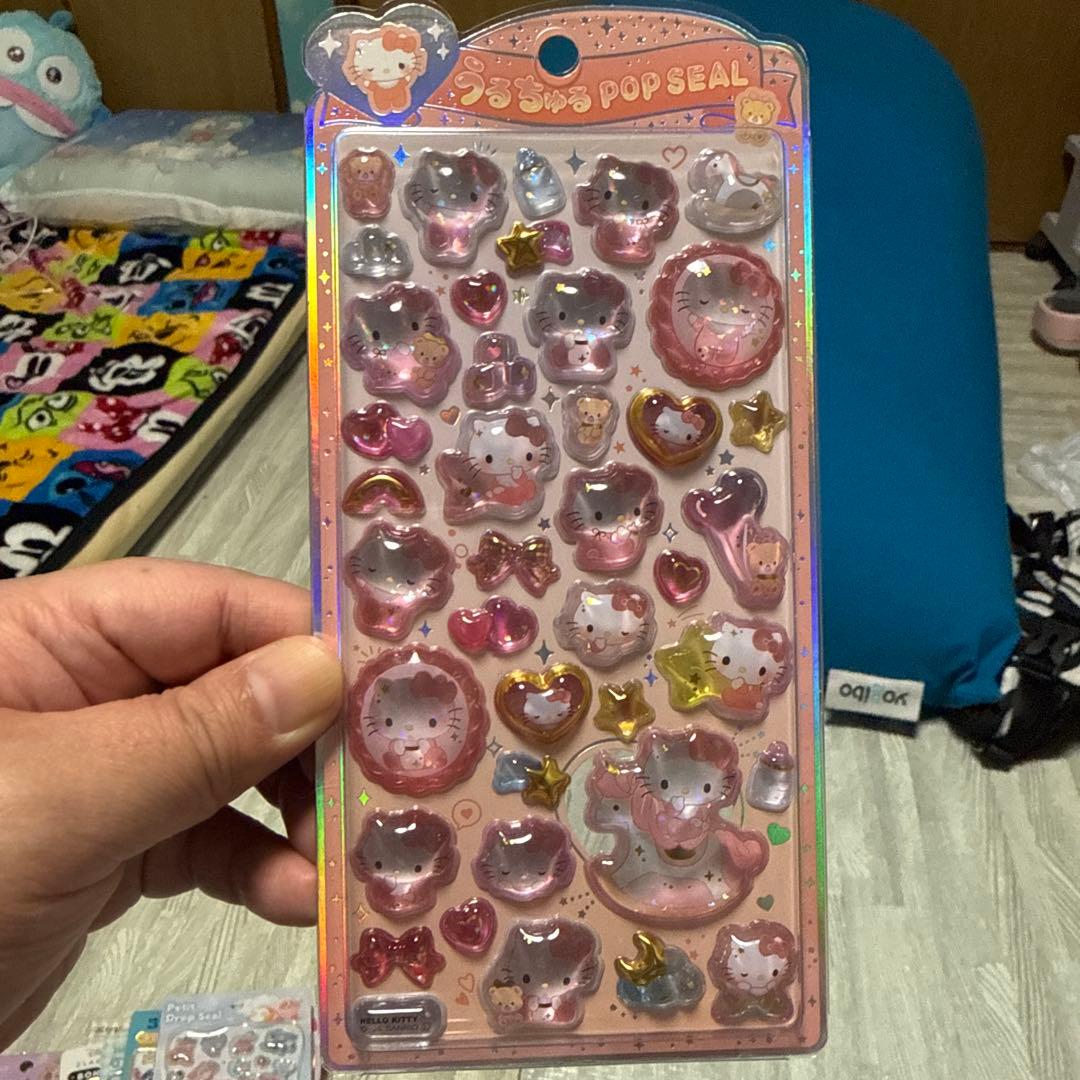 サンリオボンボンドロップシール、サンリオおはじきシール、ポケモンタイルシール
