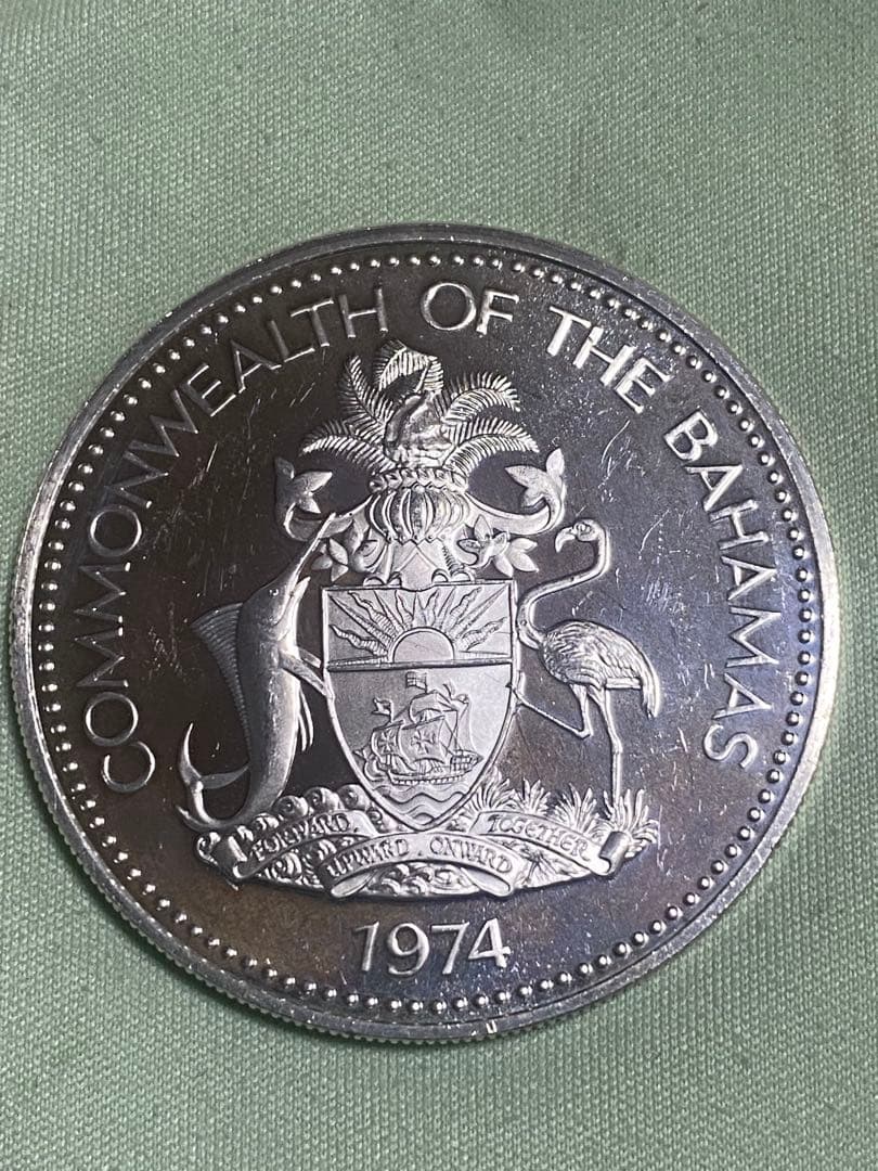 バハマ 大型銀貨 プルーフ1974年