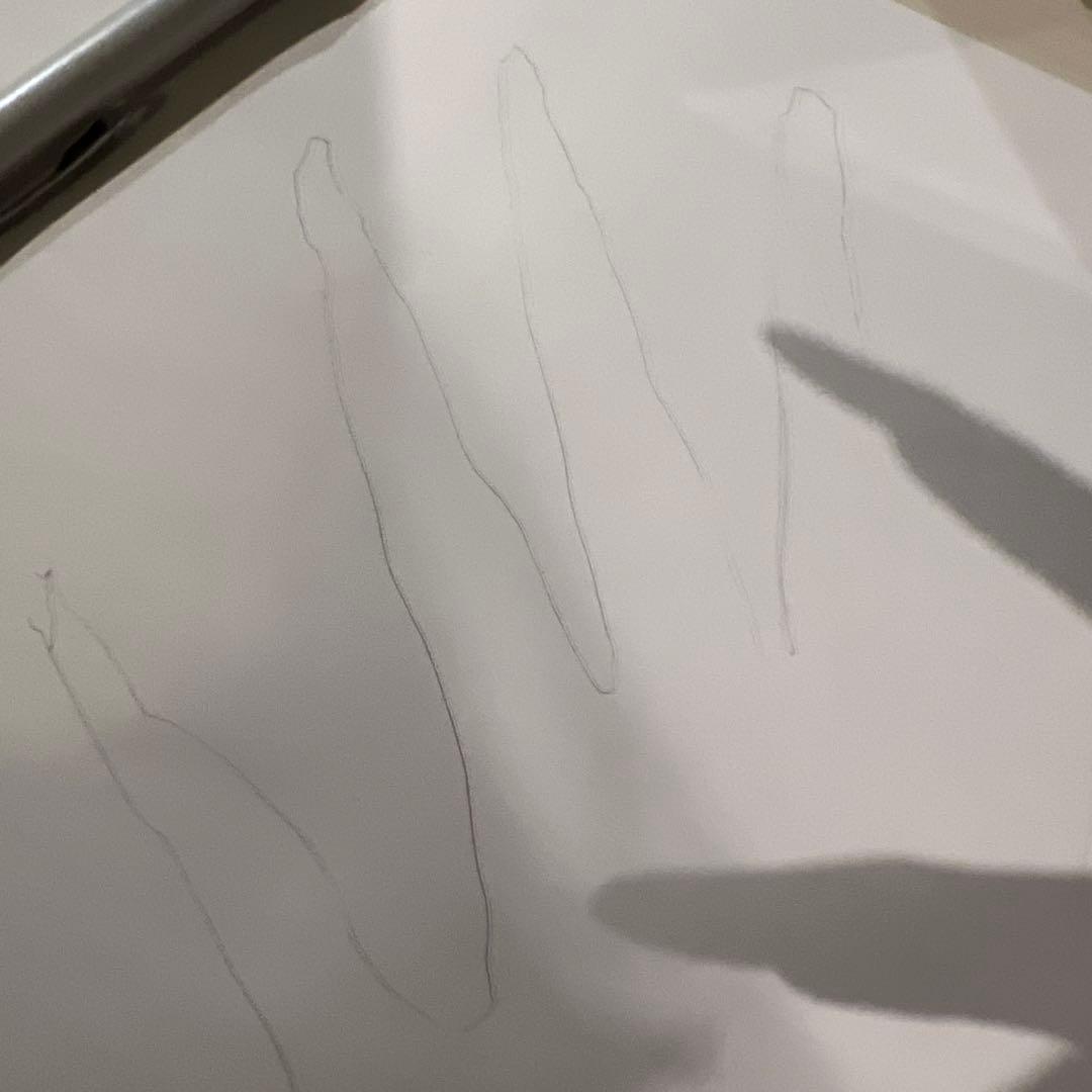 私の手型