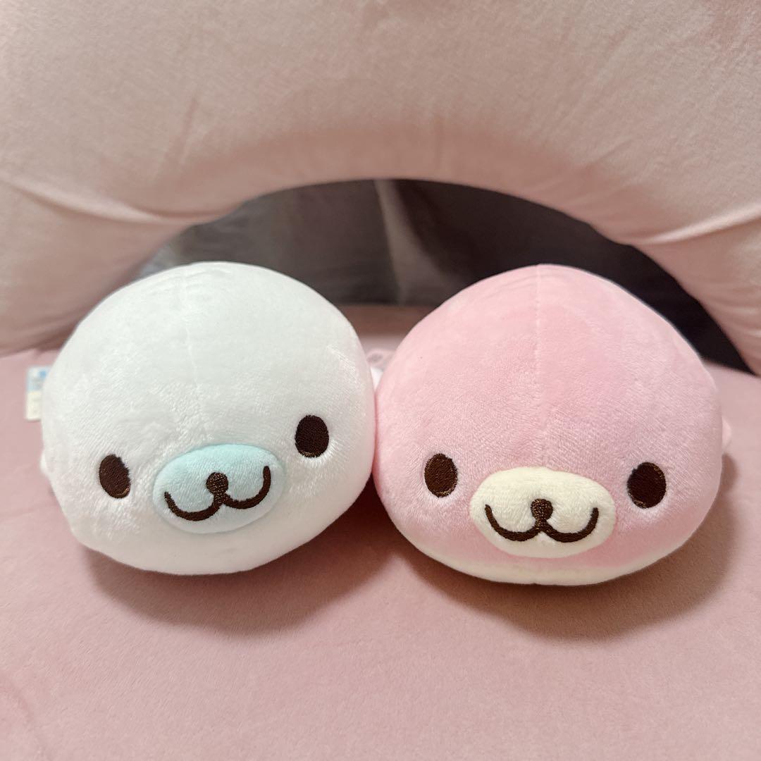 まめゴマ くぷ〜っとぬいぐるみ 2体セット しろごま、さくらごま