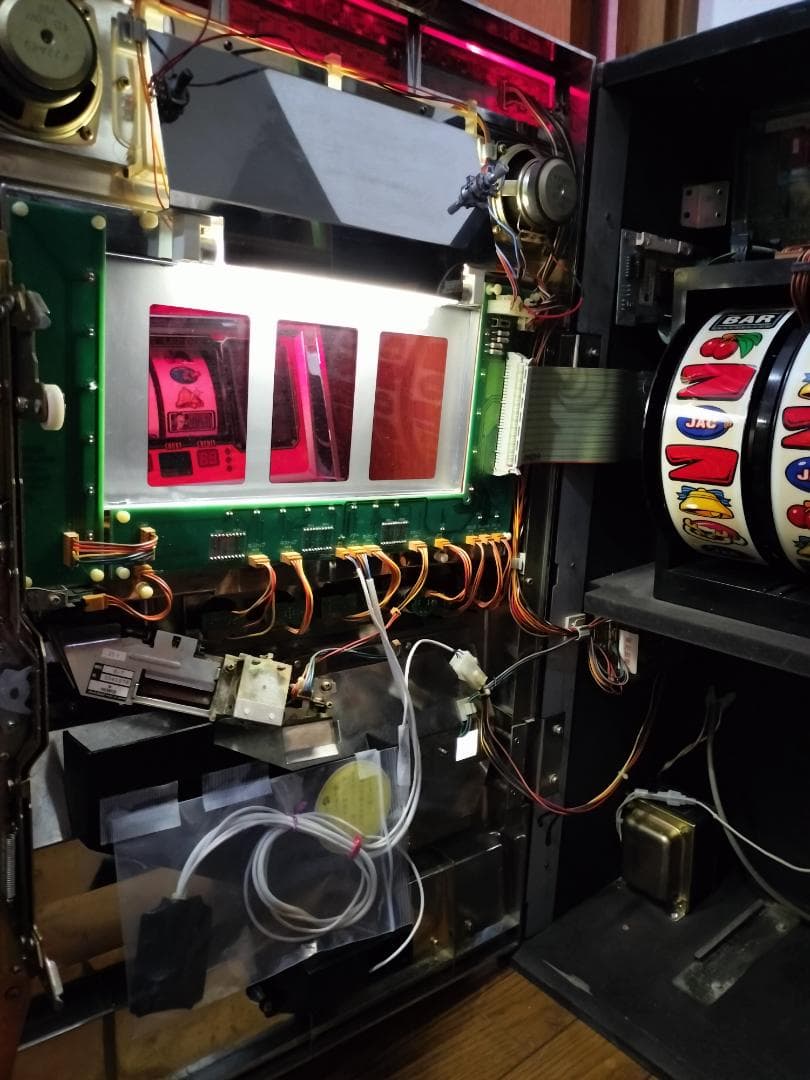 【パチスロ実機】タイヨー★ファニーサンタ【不要機付】４号機・レトロ・希少台