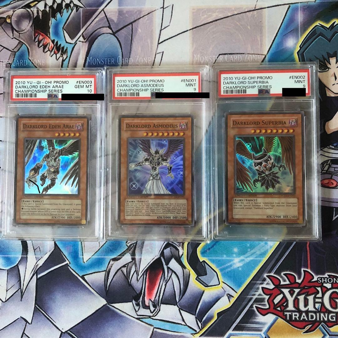 【PSA10】遊戯王 英語版 YCSW 堕天使 スーパーレア 三枚セット