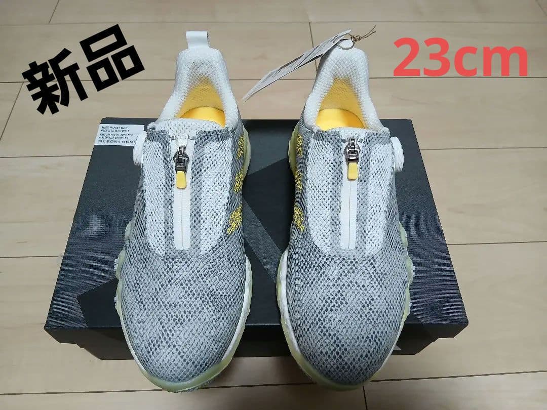 adidas ゴルフシューズ 女性用 グレー/イエロー