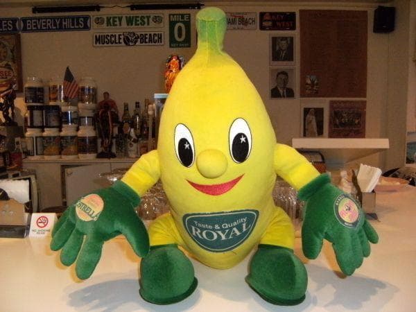 非売品★昭和レトロ★90年代★店頭用★特大★ ロイヤル バナナ ぬいぐるみ