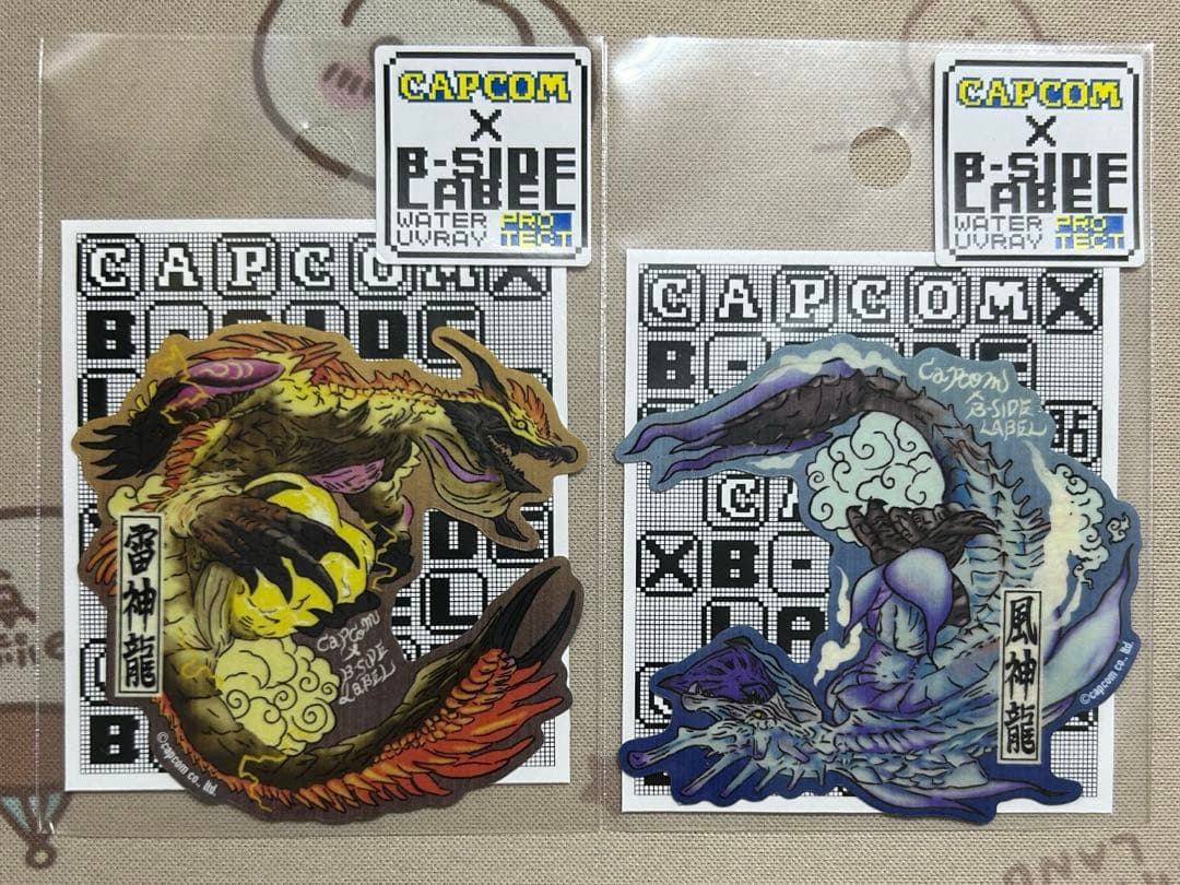 B-SIDE LABEL モンスターハンター　カプコンコラボ　風神龍　雷神龍