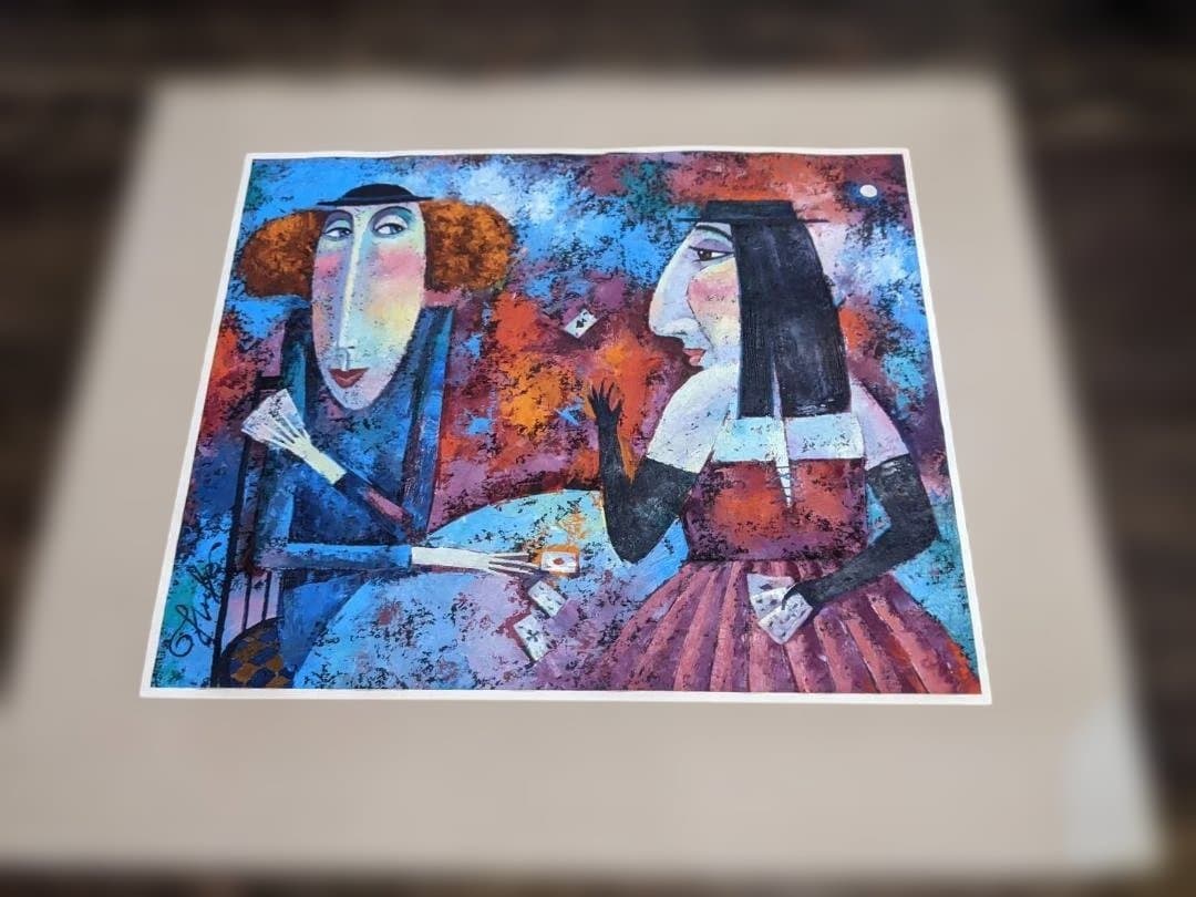 抽象画 男女　絵画