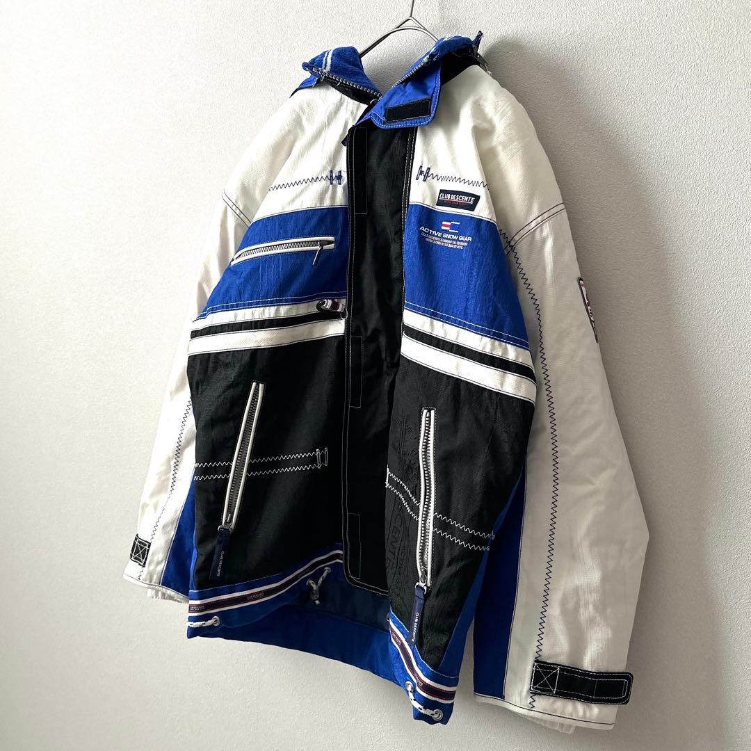 DESCENTE スキーウェア フード付き ポケット付き アクティブスノーギア