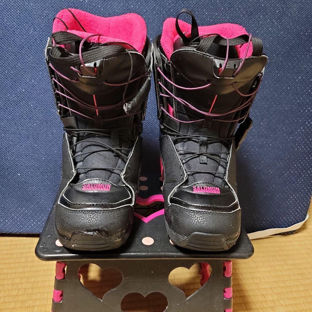 SALOMON スノーボードブーツ ブラック/ピンク23センチ