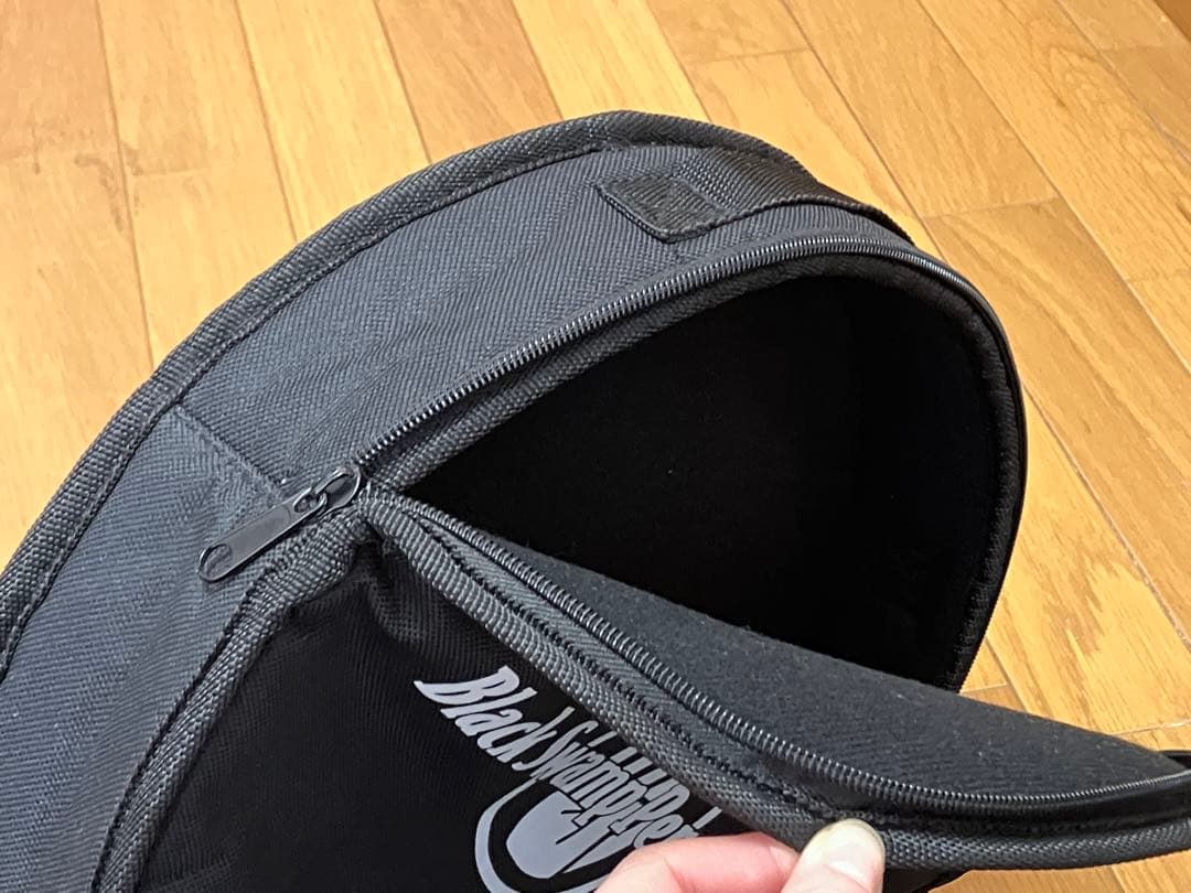 【記名塗りつぶし有】ブラックスワンプ タンバリンTS1 クロームジングル