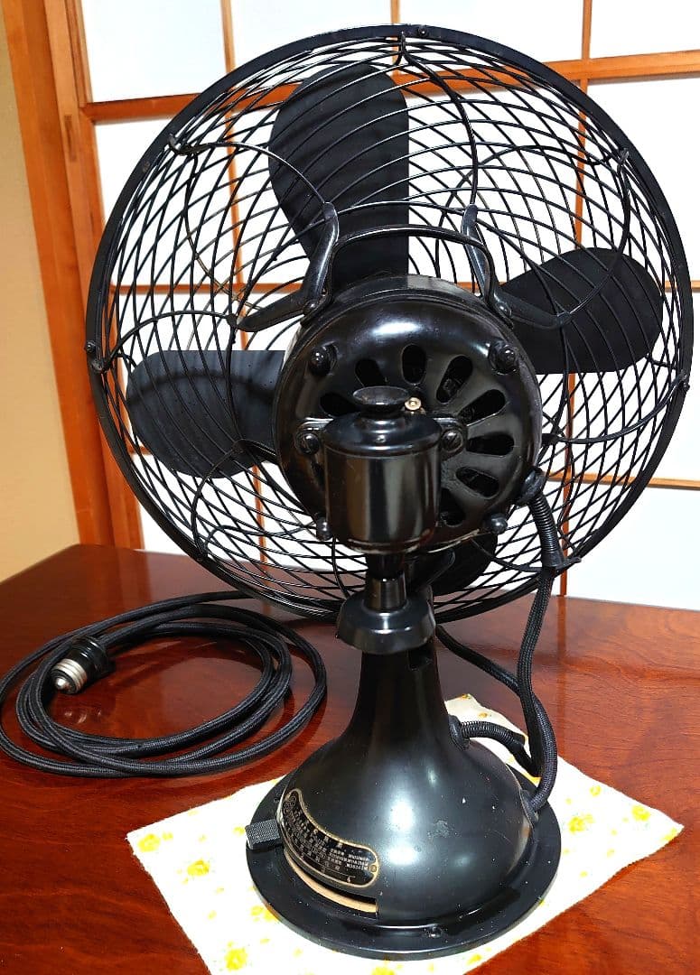 【美品】芝浦製作所 初期型扇風機 睡蓮 C-7032