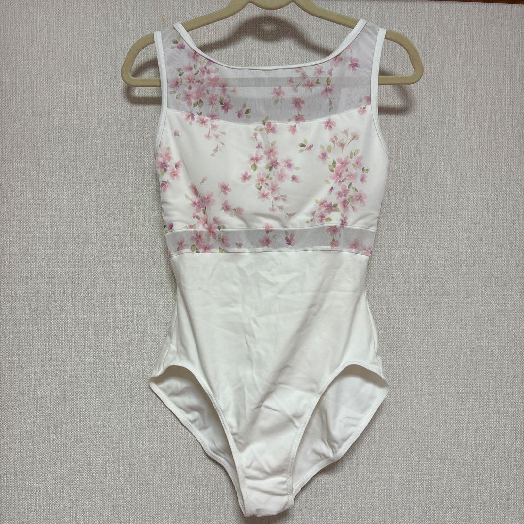 チャコット花柄メッシュ バレエレオタード　Mサイズ