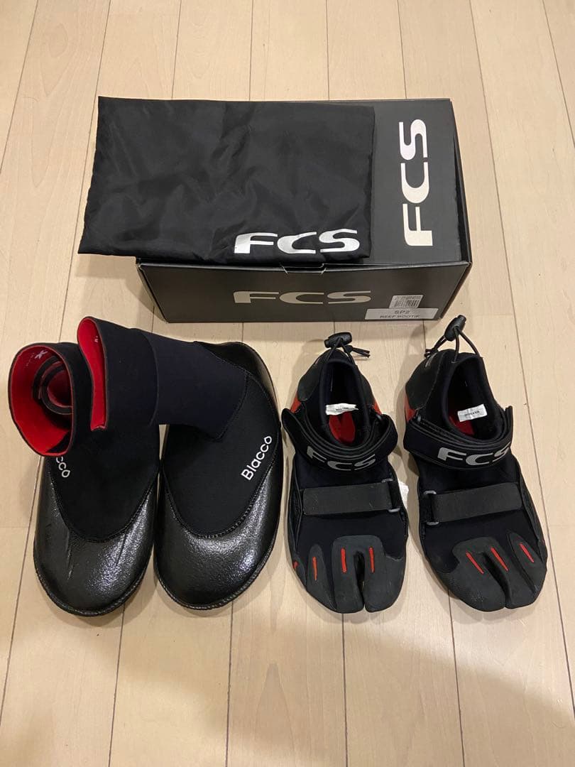 FCS / BLACCO サーフィンブーツ 2足セット 冬用・リーフ用