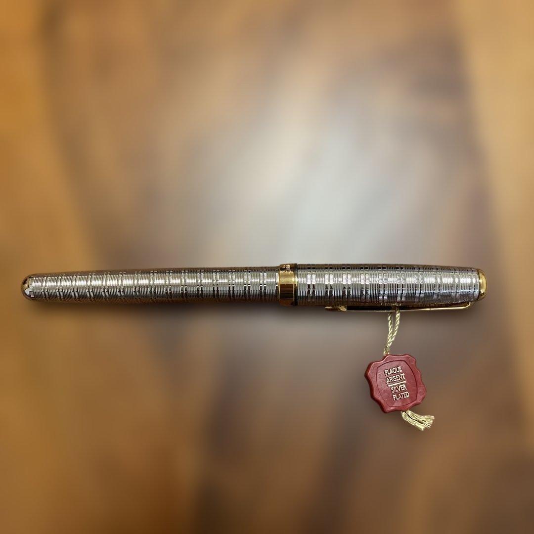 Parker シルバー万年筆　パーカー　ソネット plaque argent