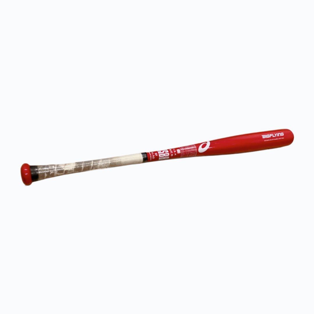 【美品】アシックス　BIG FLYING 大谷翔平モデル　金属バッド　赤