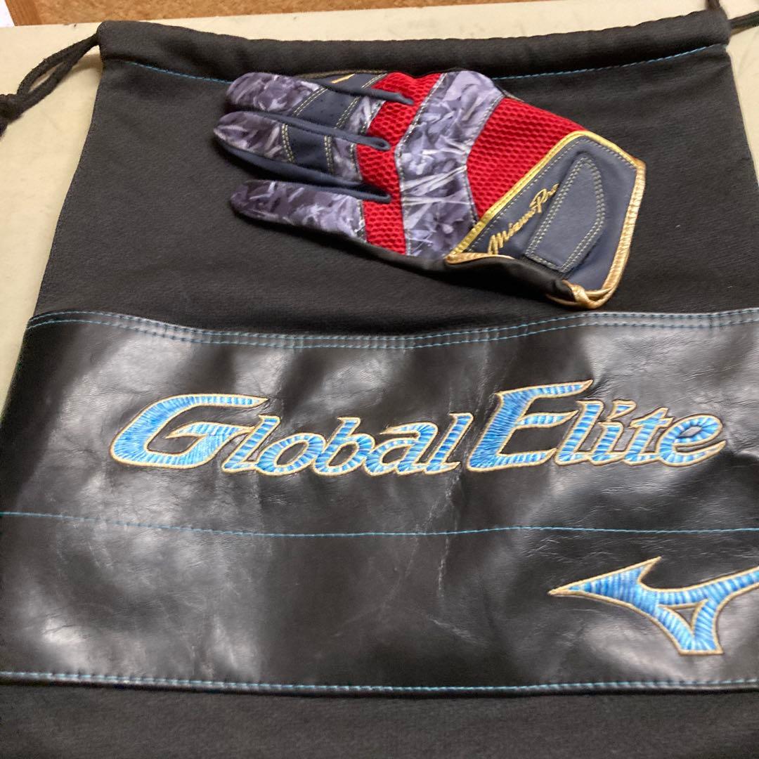 Global Elite 軟式グローブ 専用バッグ ミズノプロ守備手袋付き