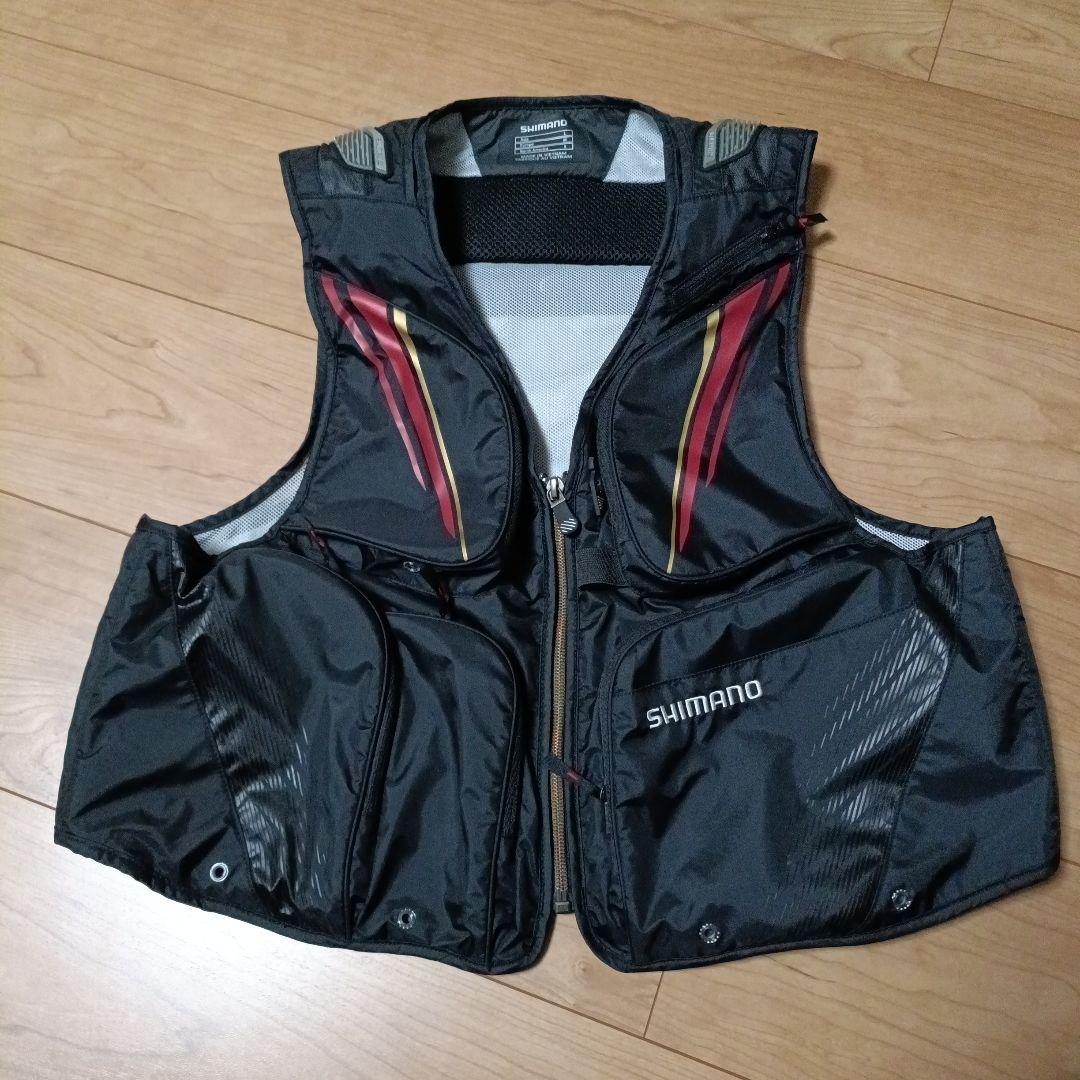 シマノ　VE-022T 2wayショートベスト　Lブラック　未使用品