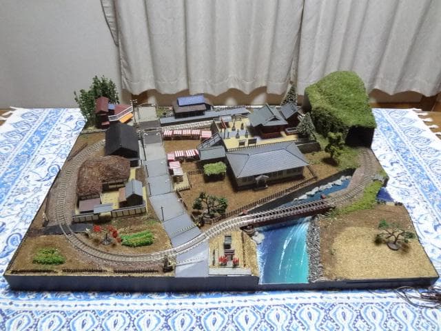 鉄道模型少年時代レイアウト・ジオラマ完成品 サウンドSP家屋台照明付 Nゲージ