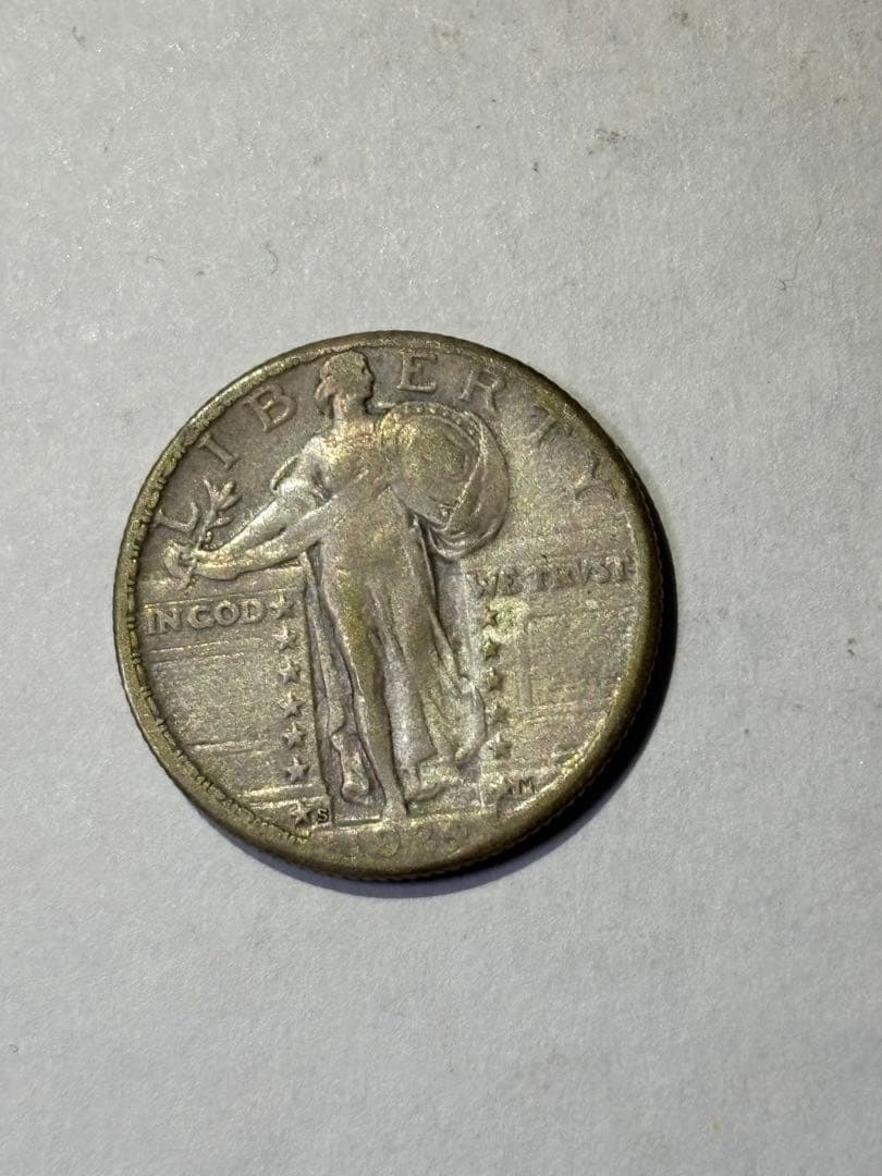 アメリカ　25セント銀貨　1924S 古銭　クォーターダラー　希少　レア